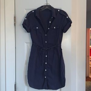 Island company shirt dress navy blue XS